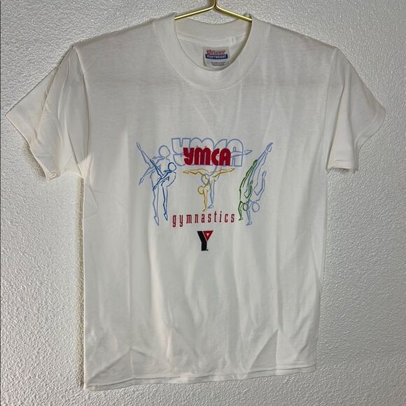YMC White Gymnastics T-Shirt- Size Small - Picture 1 of 4